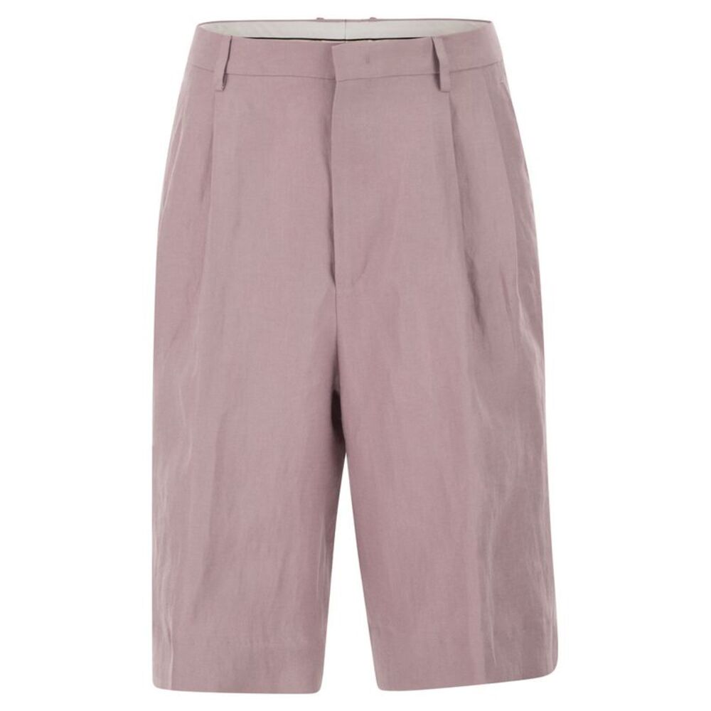 Tagliatore Women Tailored Linen Bermuda Shorts